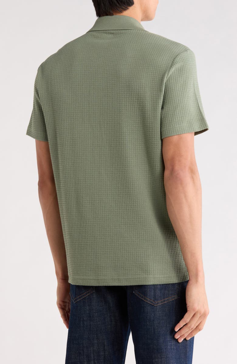 Bonobos Johnny Collar Waffle Knit Polo, Alternate, color, Fatigue Green