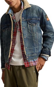 Polo Ralph Lauren Rigid Fleece Lined Denim Trucker Jacket