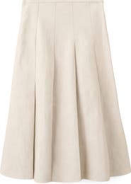 MANGO Sia Faux Leather Godet Skirt