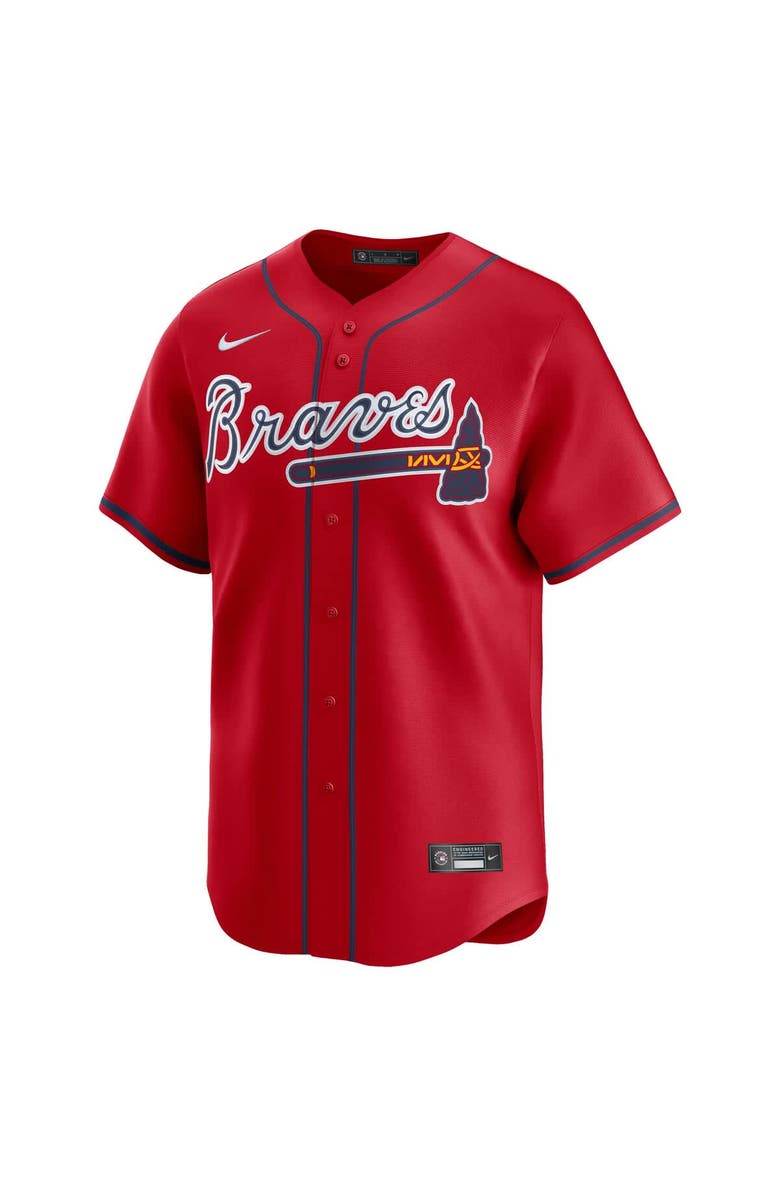 Nike Men's Nike Red Atlanta Braves Alternate Limited Jersey, Alternate, color, 
