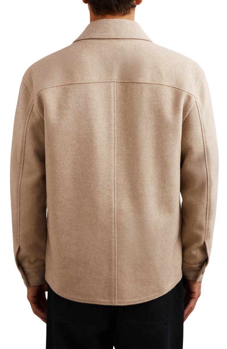 Reiss Liam Brushed Button-Up Shirt, Alternate, color, Oatmeal Brown