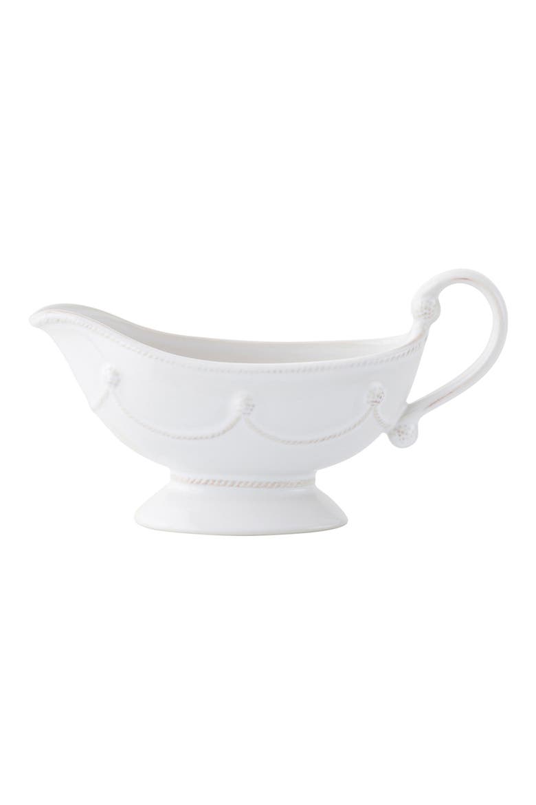 Berry & Thread Sauce Boat & Saucer, Alternate, color, WHITEWASH