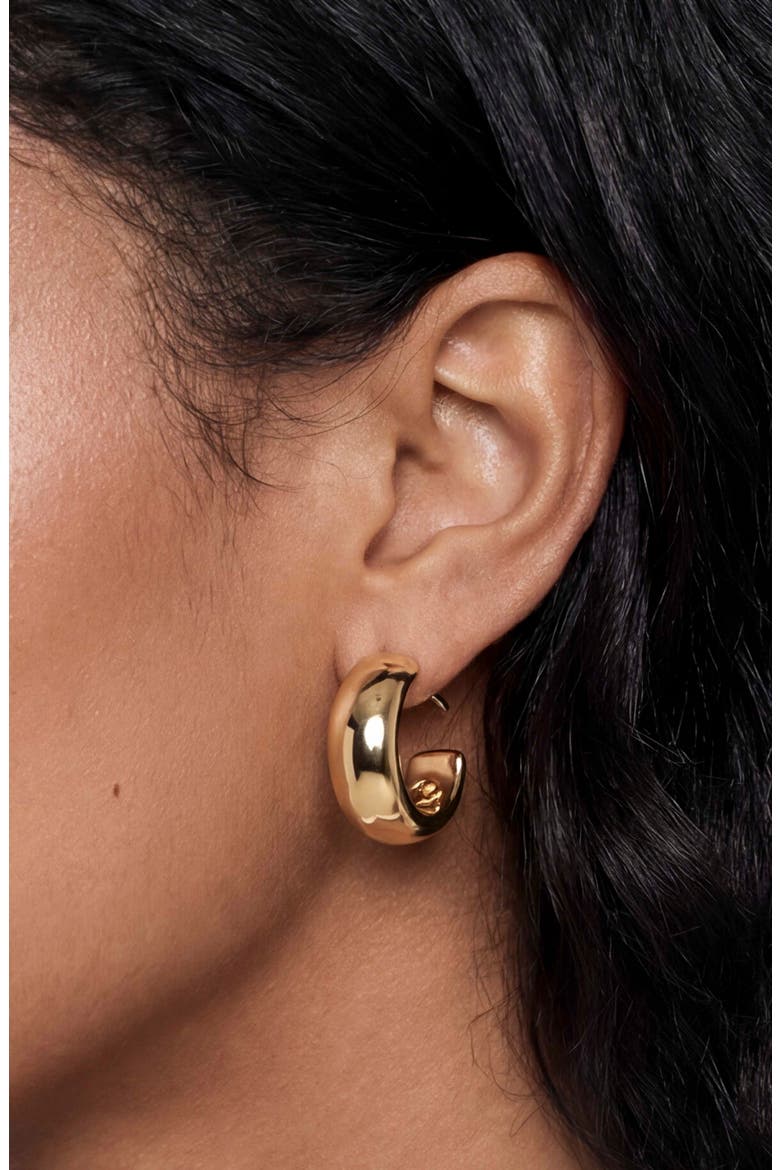 Set of 3 Hoop Earrings, Alternate, color, GOLD