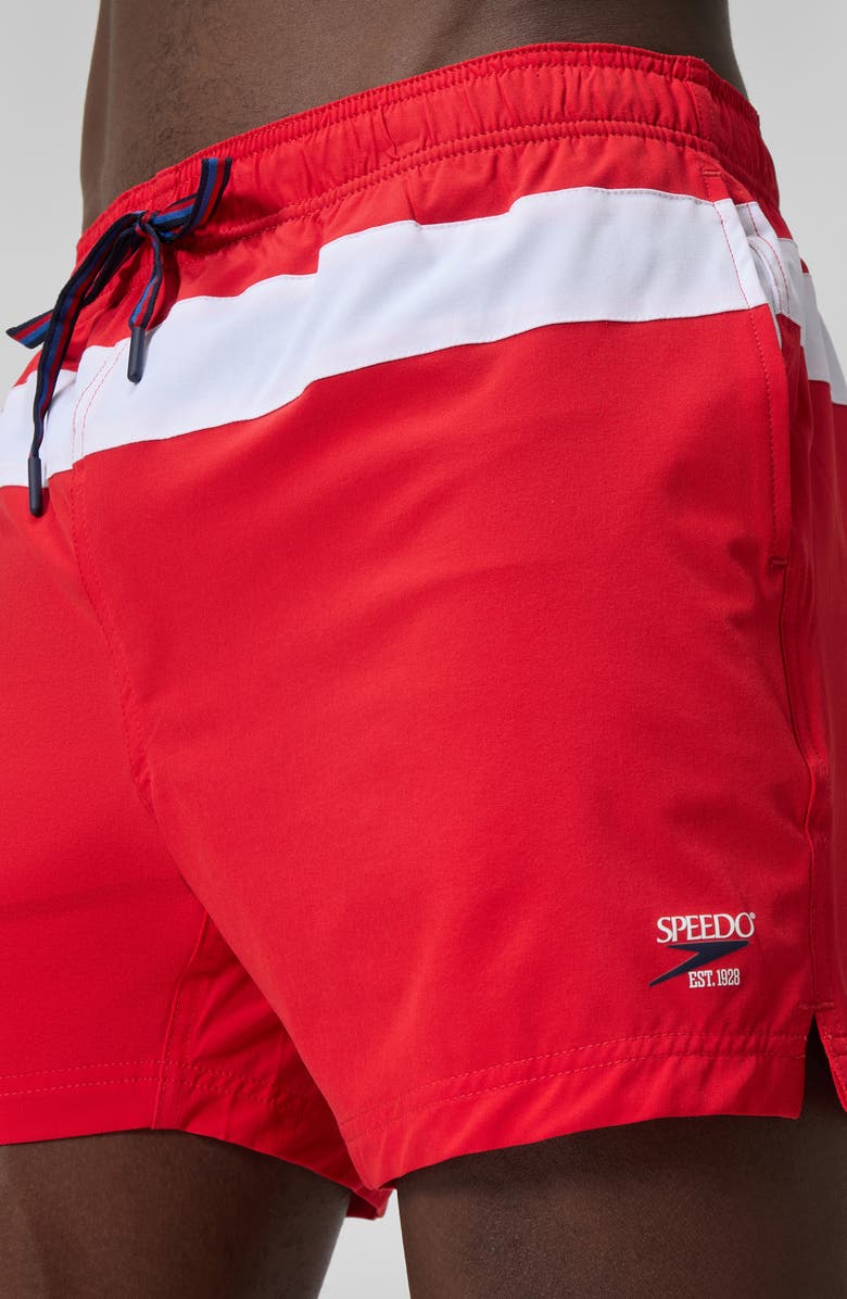 Speedo<sup>®</sup> Logo Volley 16 Board Shorts, Alternate, color, Red