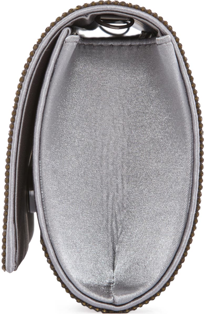 LADY COUTURE Radiant Rhinestone Clutch, Alternate, color, Pewter