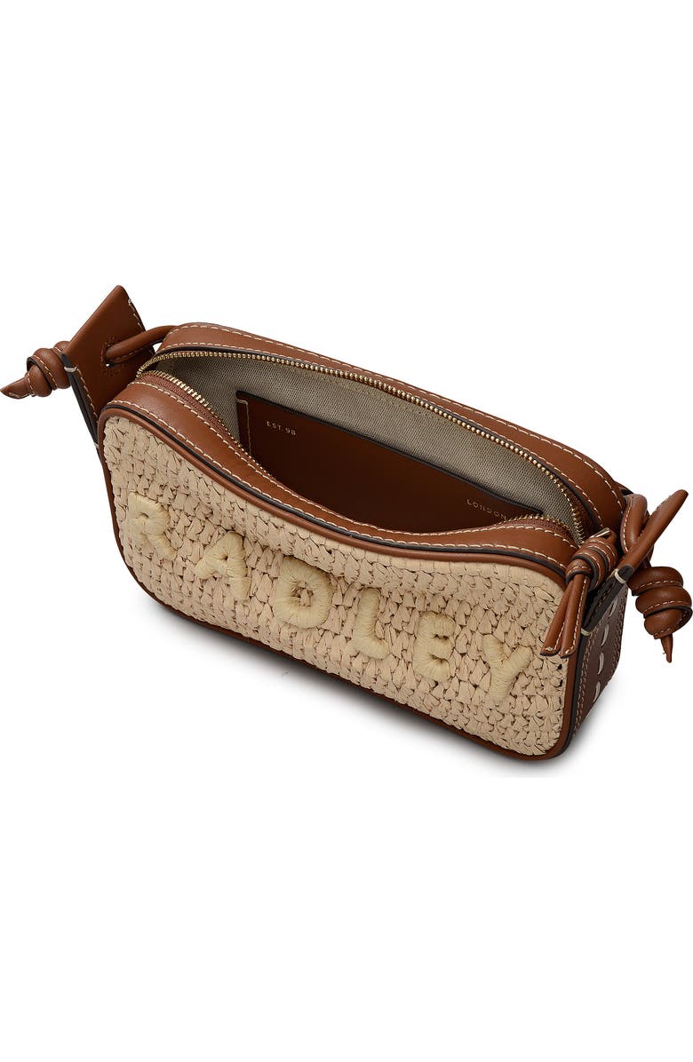 Radley The Camden - Raffia Small Ziptop Shoulder Bag, Alternate, color, Natural