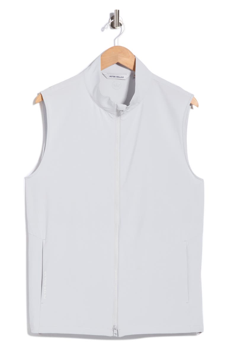 Dunes Water Resistant Zip Golf Vest, Main, color, BRITISH GREY