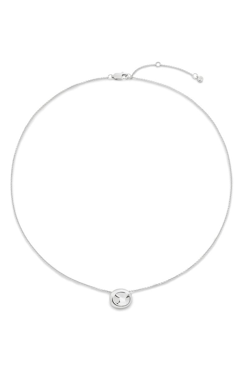 Monica Vinader Aria Pendant Necklace, Main, color, Sterling Silver
