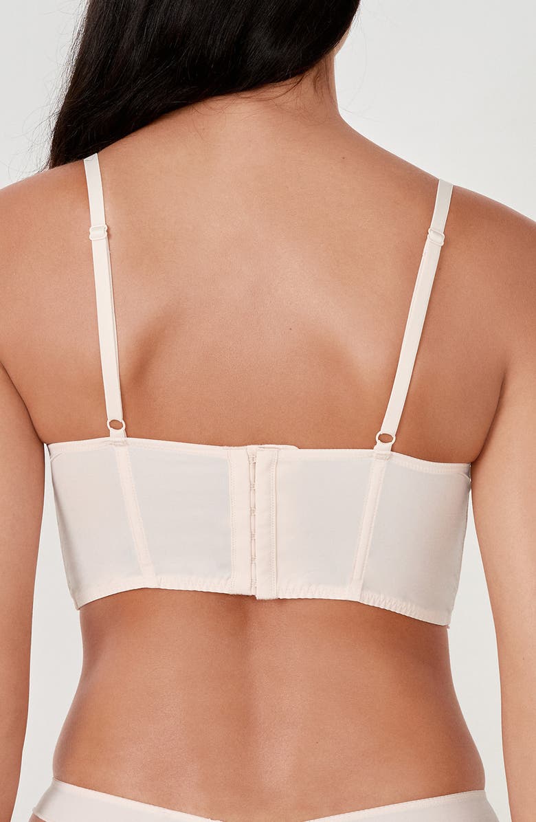 Etam Ravissante Ravi Embroidered Bustier, Alternate, color, Pink