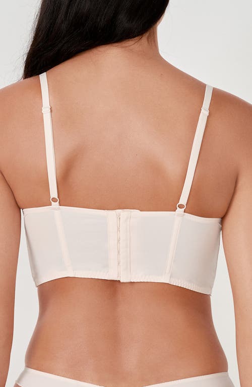 Etam Ravissante Ravi Embroidered Bustier In Pink