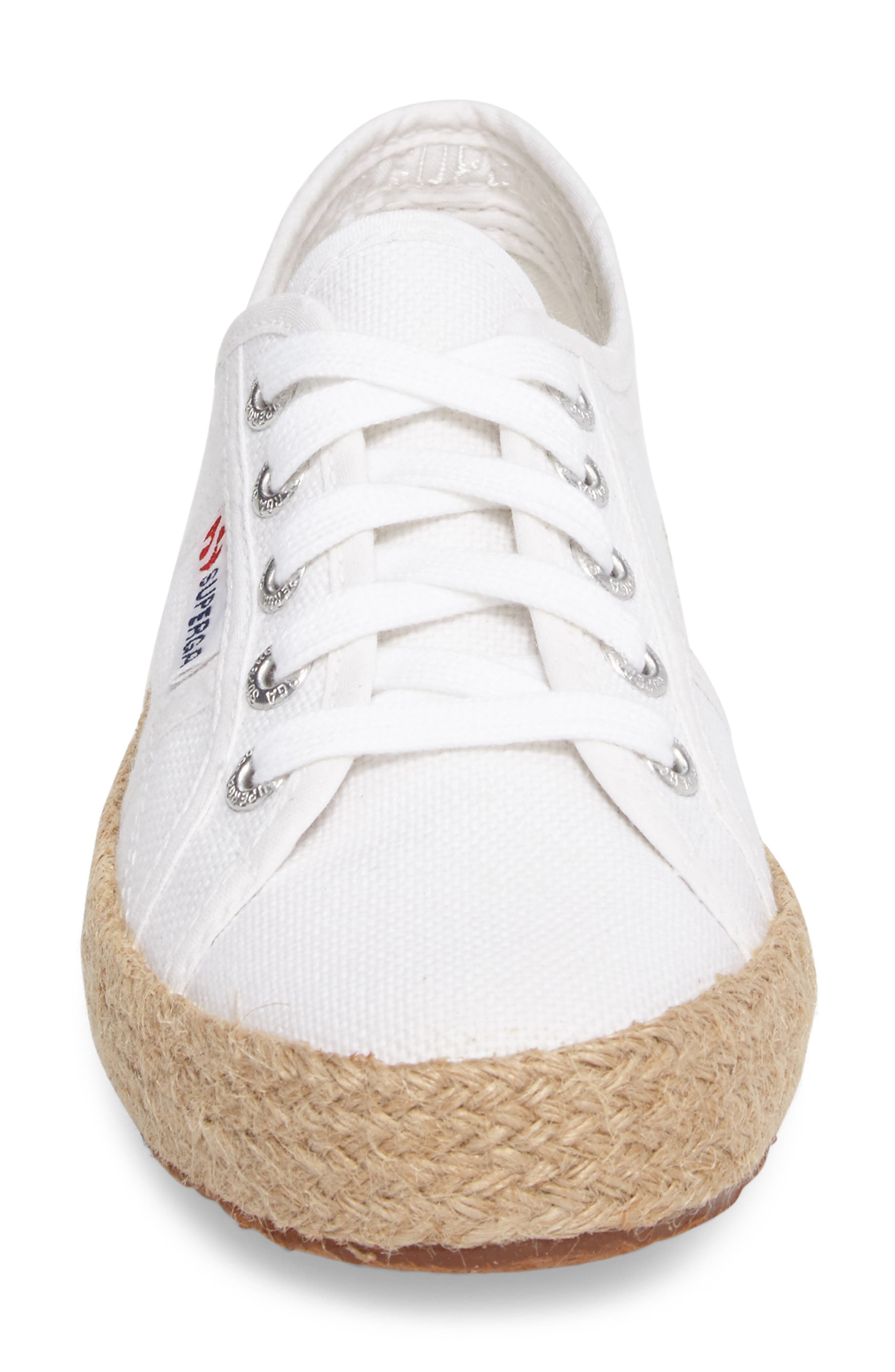 Espadrille Sneaker, Alternate, color, WHITE