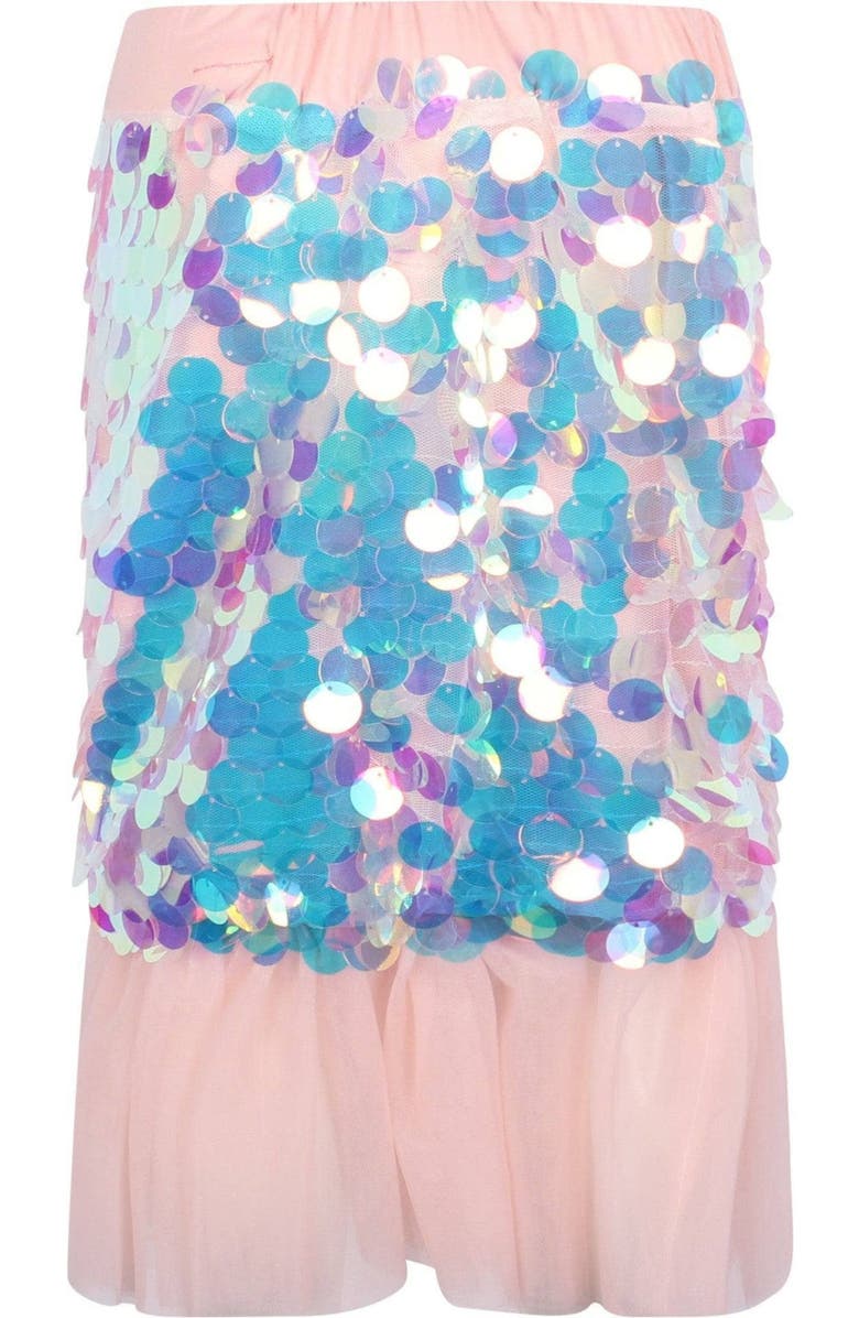 Lola + The Boys Paillette Ruffle Mermaid Coverup, Main, color, 