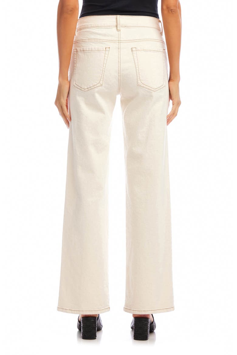 High Waist Wide Leg Jeans, Alternate, color, NATURAL