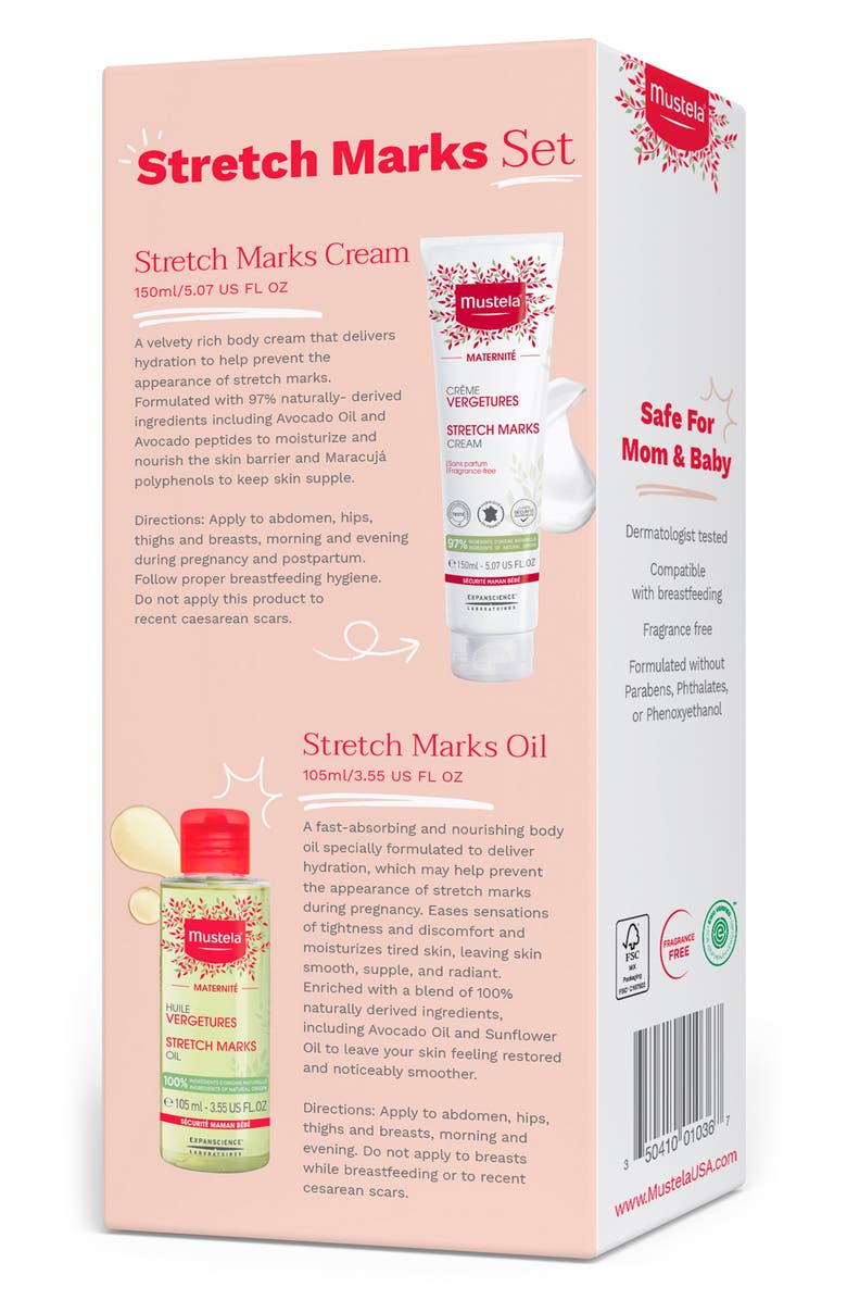 Mustela<sup>®</sup> Stretch Marks Cream & Stretch Marks Oil Duo, Alternate, color, White
