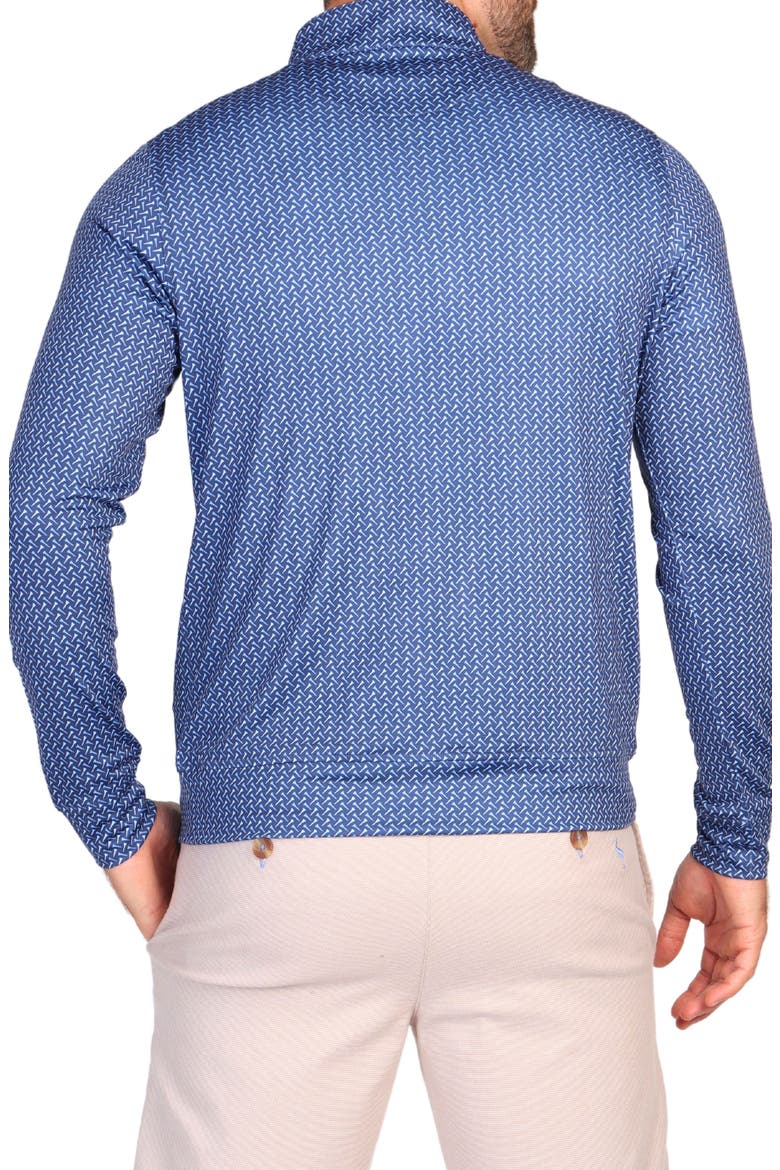 Golf Tees Print Quarter Zip Performance Pullover, Alternate, color, NAVY