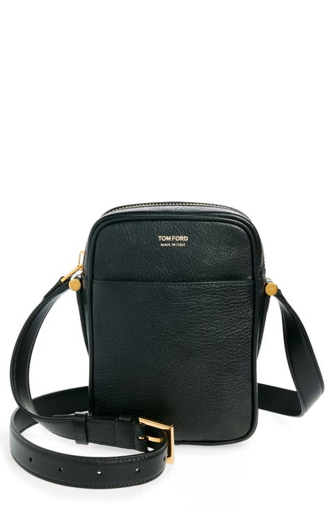 ショルダーバッグ TOM FORD Men Shoulder bag Black H0529LCL325S 1N001 TOM FORD Black Leather Clutch for Men