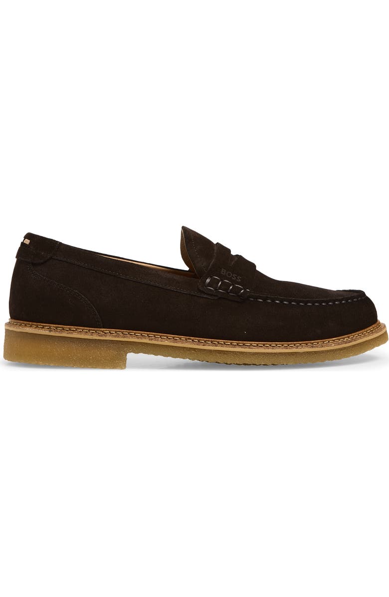 BOSS Kope Moc Toe Penny Loafer, Alternate, color, Dark Brown