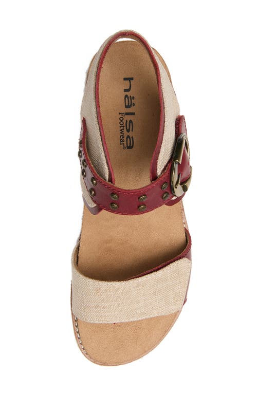 Halsa Footwear Hälsa Footwear Bari Sandal In Dark Red/natural