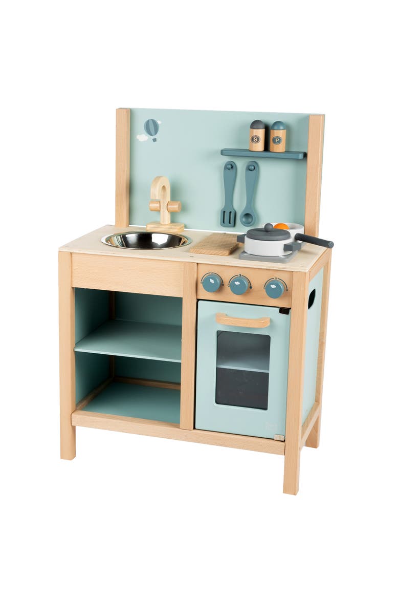 Wooden Kitchen Play Set Green, Ages 3+, Main, color, Multicolored
