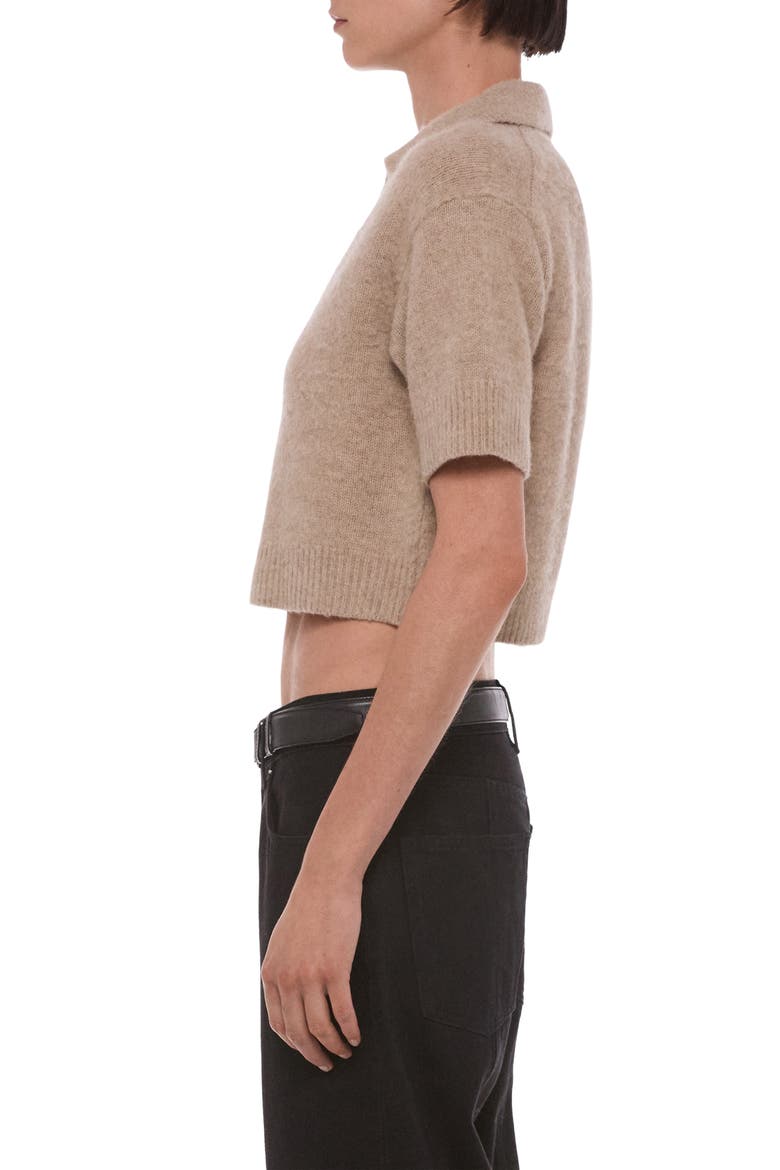 Wool Crop Polo, Alternate, color, OATMEAL MELANGE