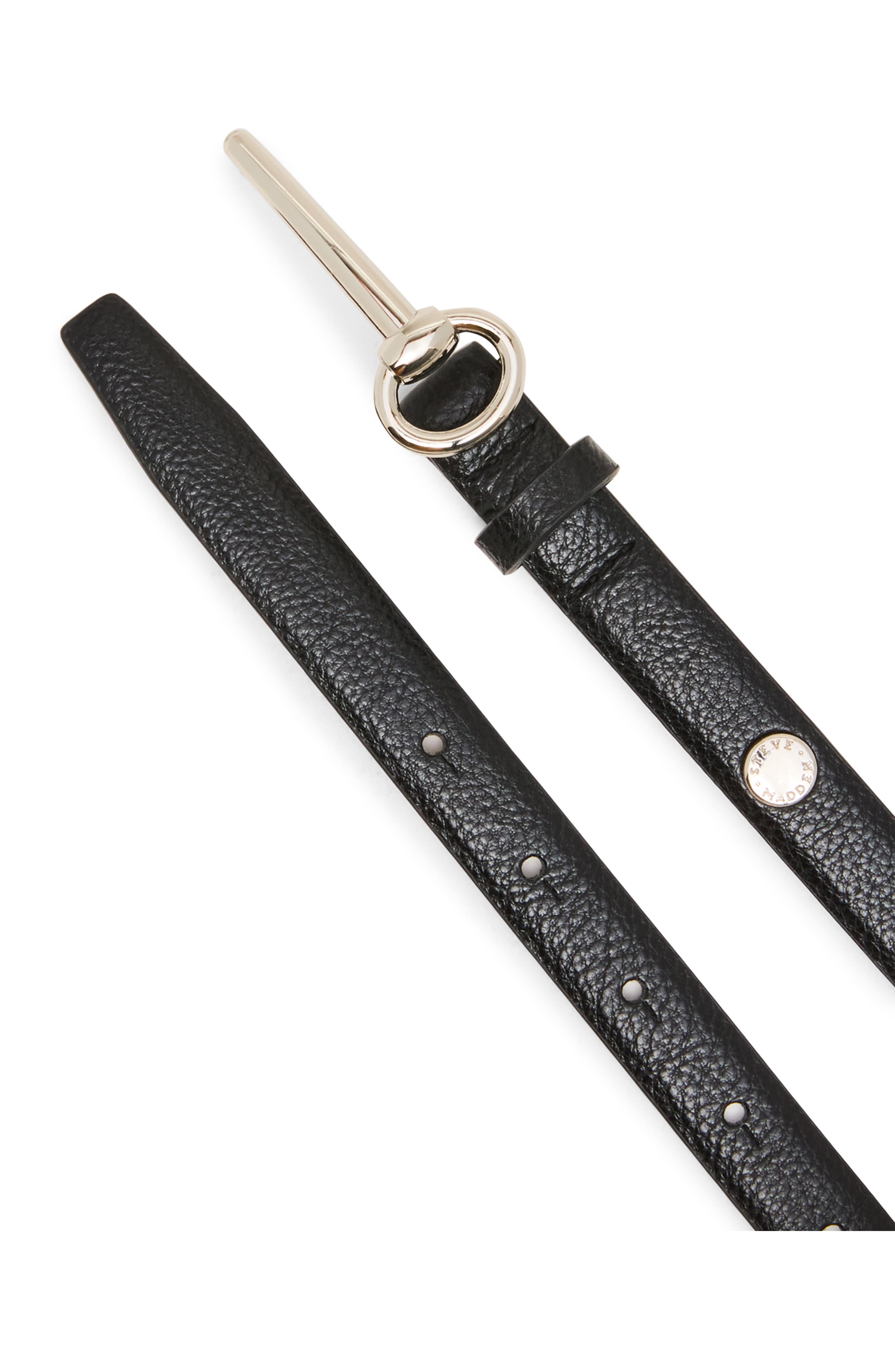 Steve Madden Skinny Horse-Bit Faux Leather Belt (Women) | Nordstromrack