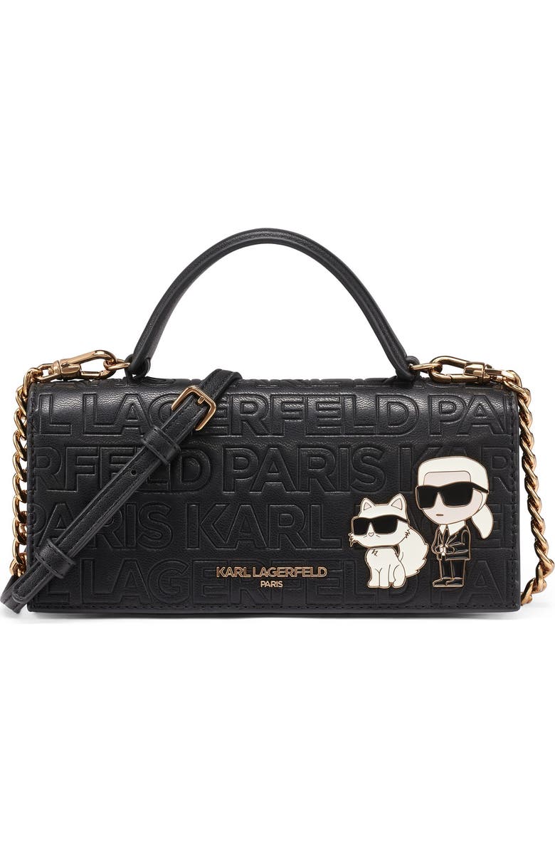 KARL LAGERFELD PARIS Meribel Wallet, Main, color, Black/Gold