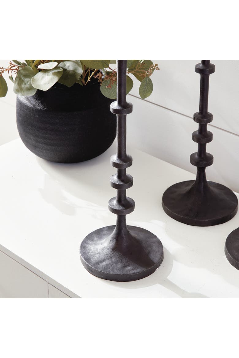 Abacus Candle Stands Set of 3, Alternate, color, Black