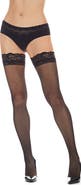 MeMoi Bow Backseam Fishnet Stockings