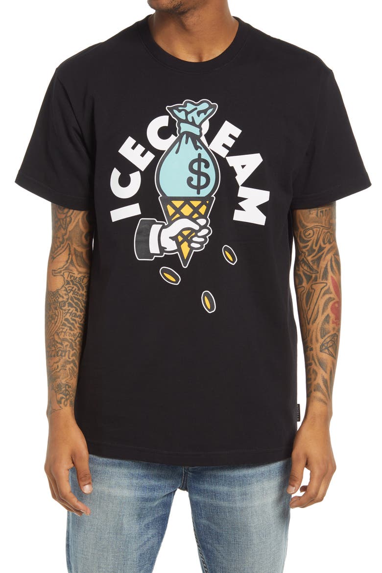 Men's Cash Rules Graphic Tee, Main, color, BLACK
