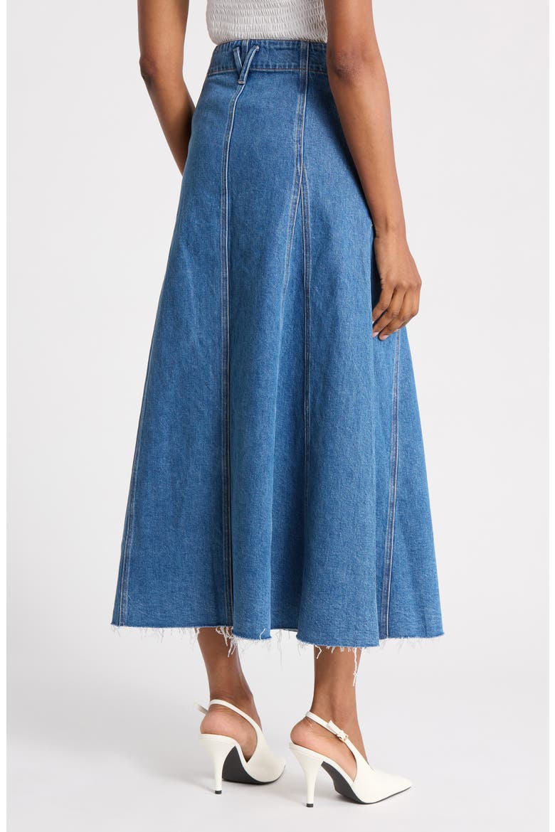 Alix High Waist Circle Denim Skirt, Alternate, color, SERENDIPITY