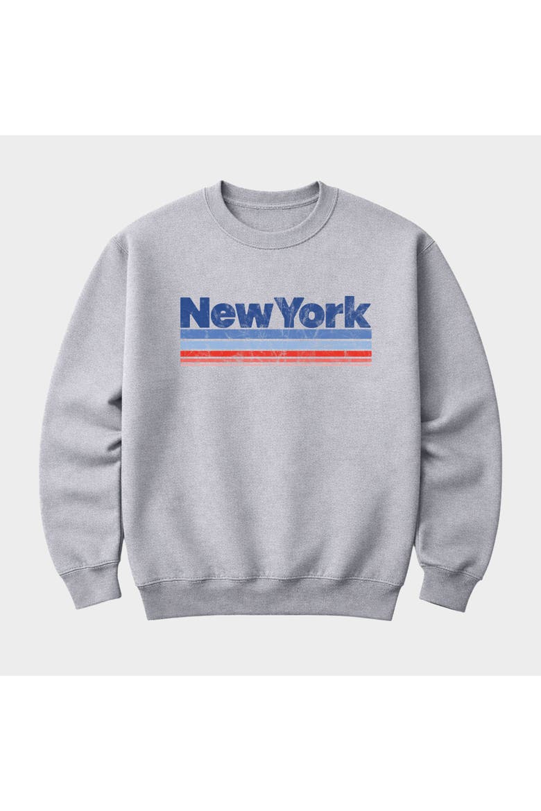 New York Retro Stripes Sweatshirt, Alternate, color, Graphite