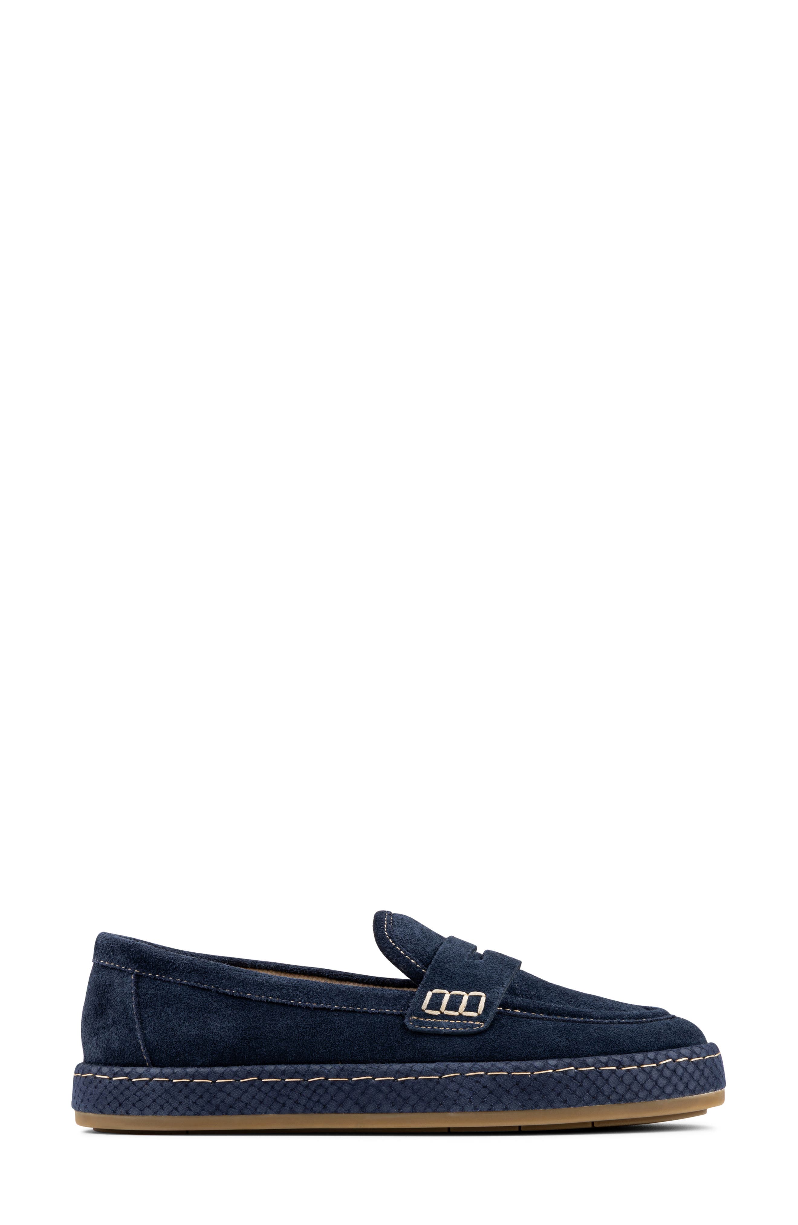 Genova Platform Loafer, Alternate, color, NAVY