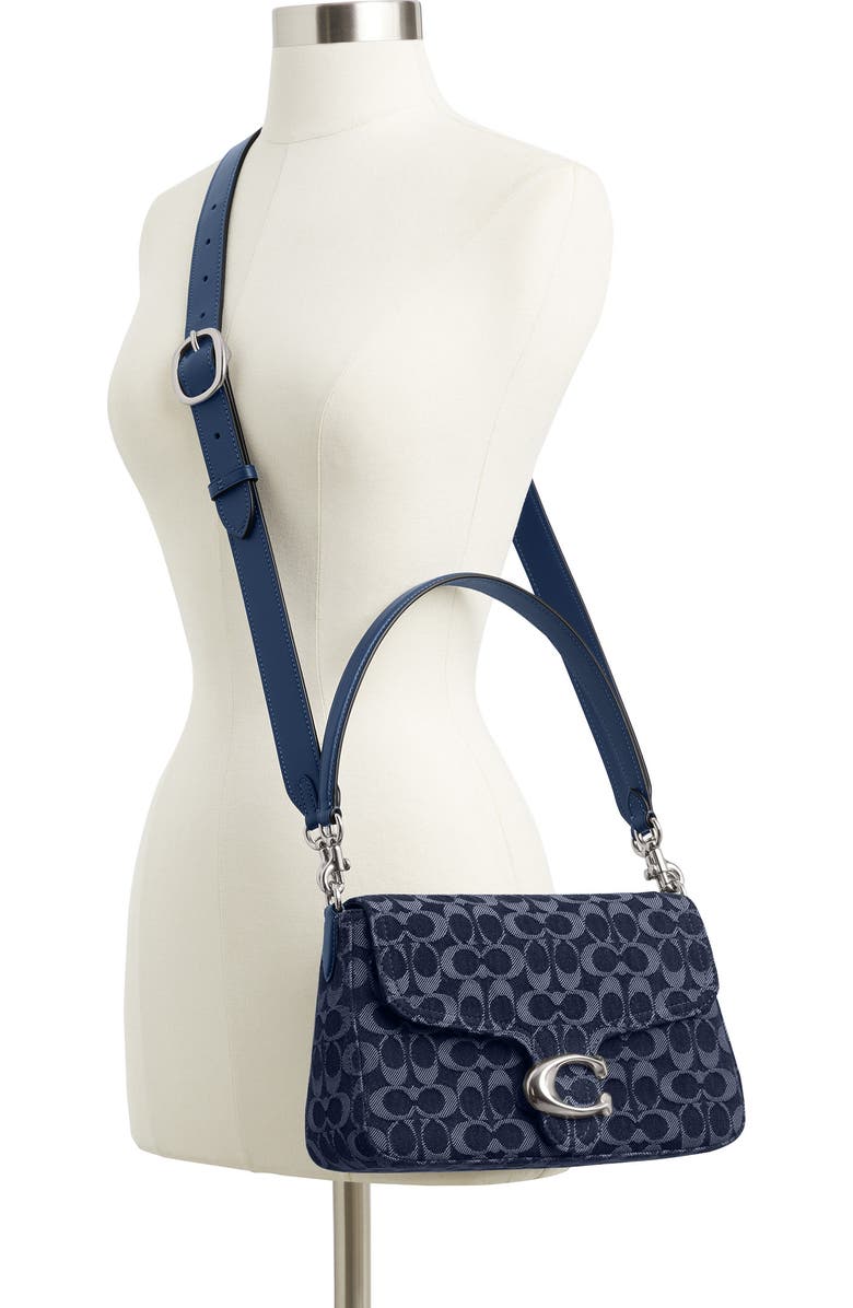 COACH Tabby Soft Signature Washed Denim Shoulder Bag, Alternate, color,