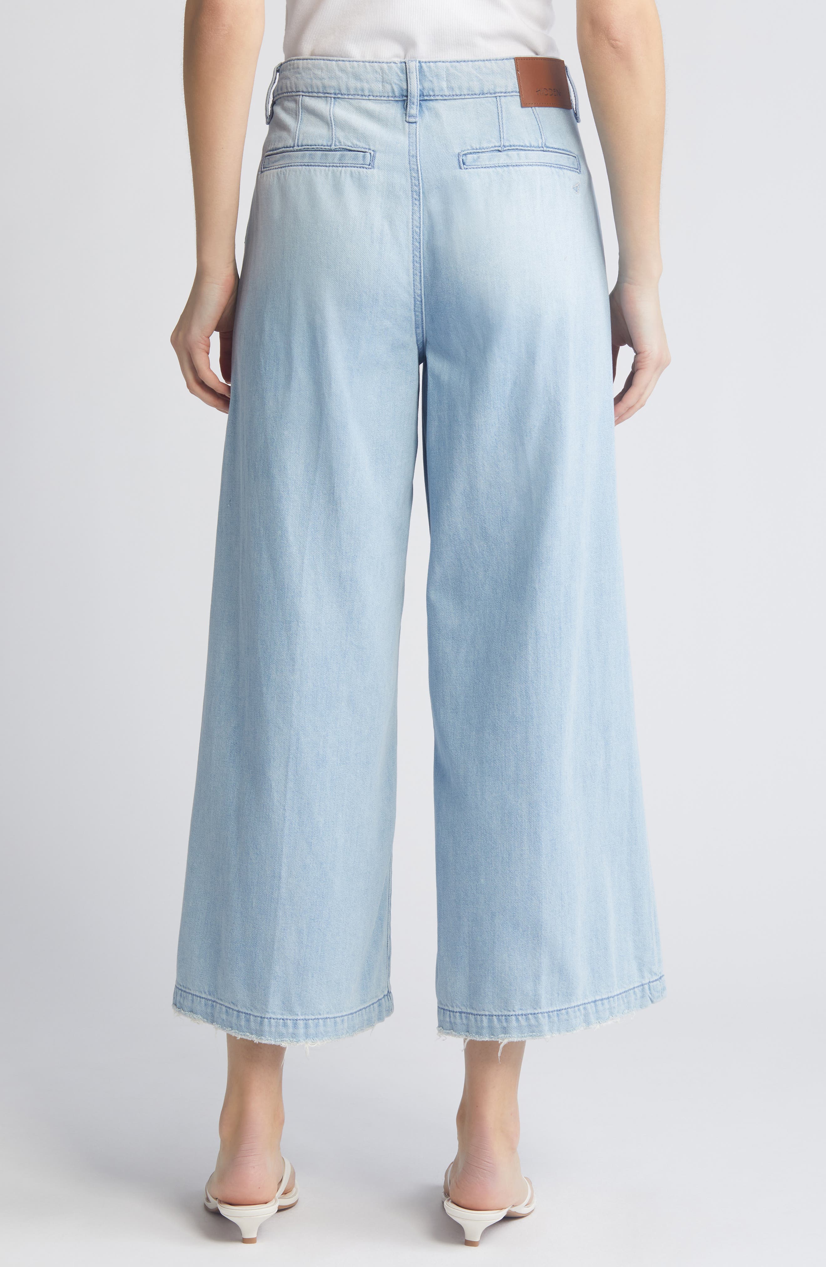 High Waist Raw Hem Wide Leg Jeans - image 2