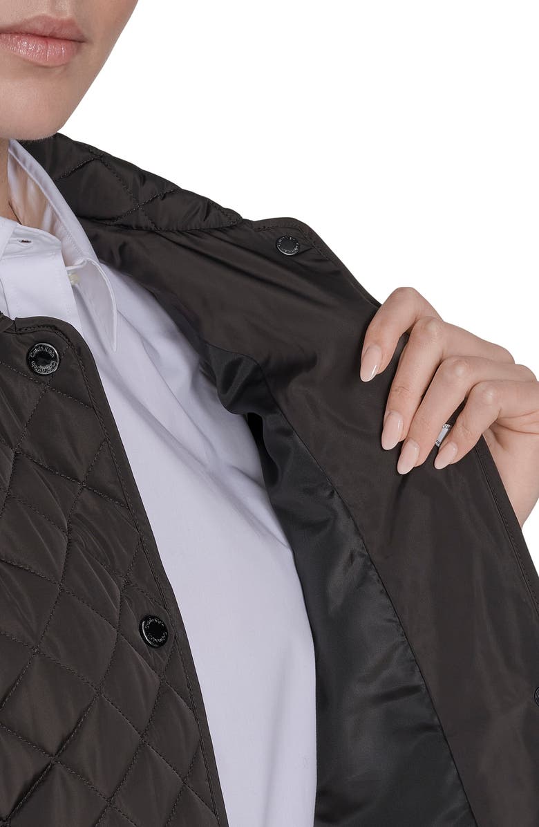 Calvin Klein Quilted Barn Jacket, Alternate, color, Carob