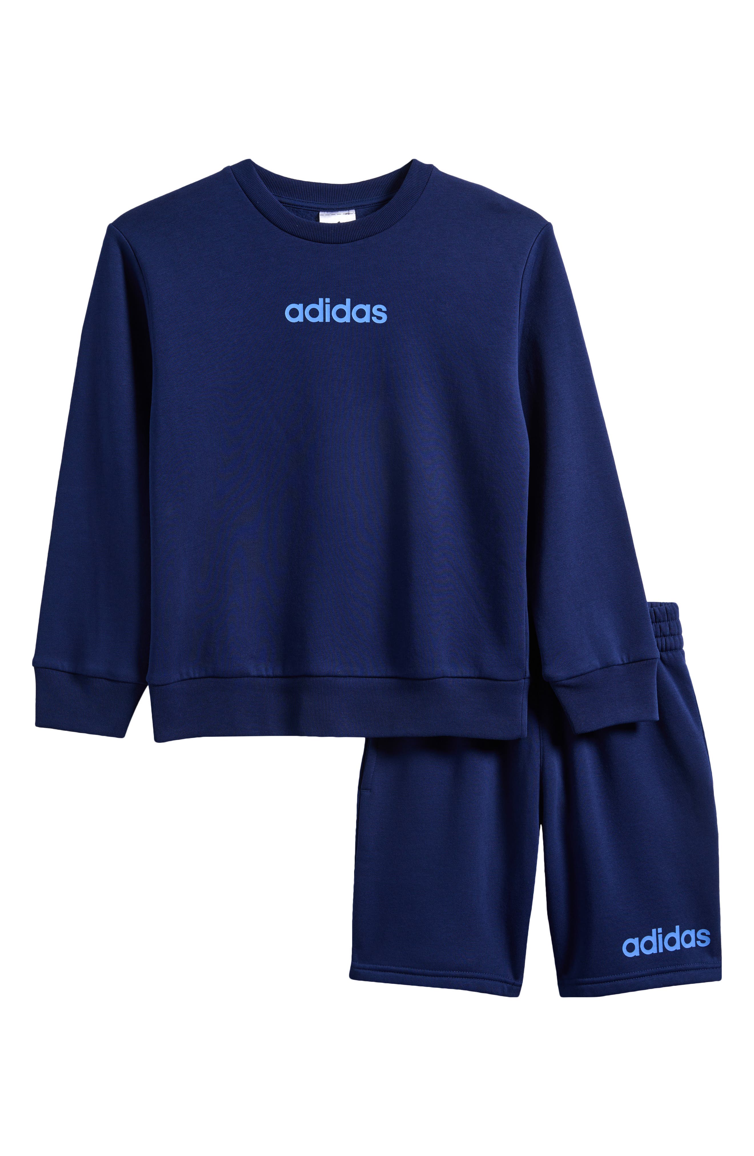 adidas Kids' Fleece Pullover Sweater & Shorts Set