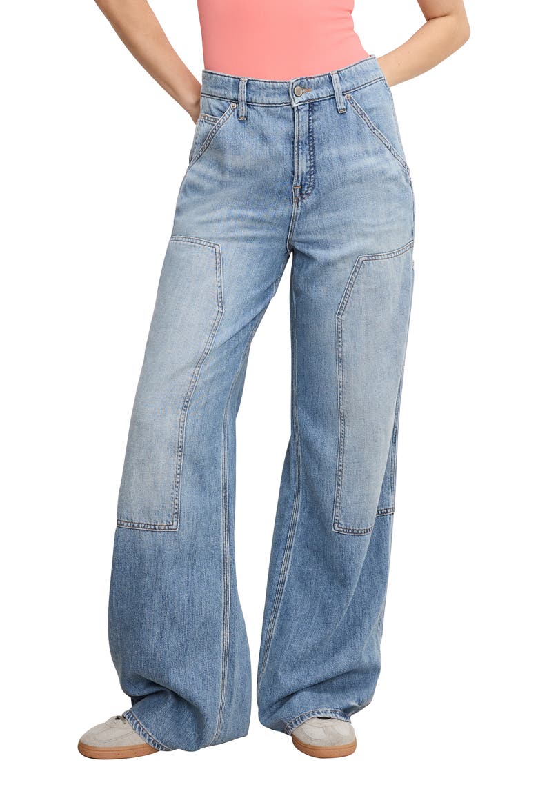 Good Standard High Waist Straight Leg Carpenter Jeans, Main, color, INDIGO879