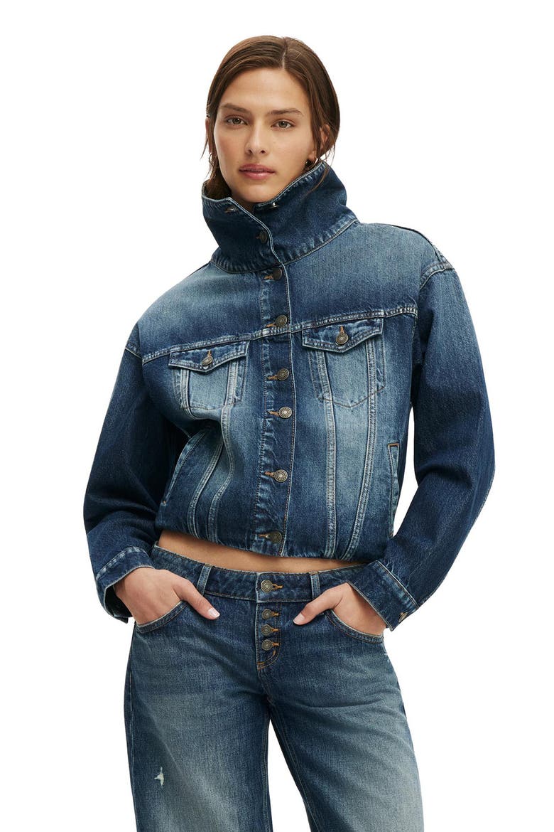 Oli Denim Jacket, Alternate, color, GRAZED BLUE