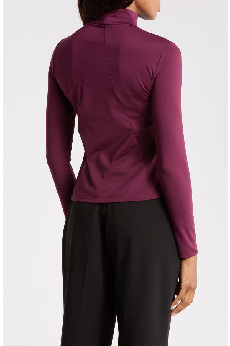 Turtleneck Top with Back Seam Detail, Alternate, color, BLACK BERRY