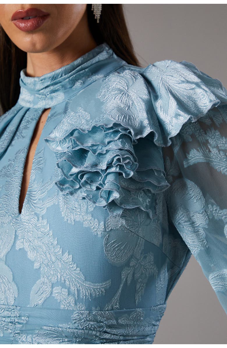 Coast Jacquard Tiered Maxi Dress, Alternate, color, Ice Blue