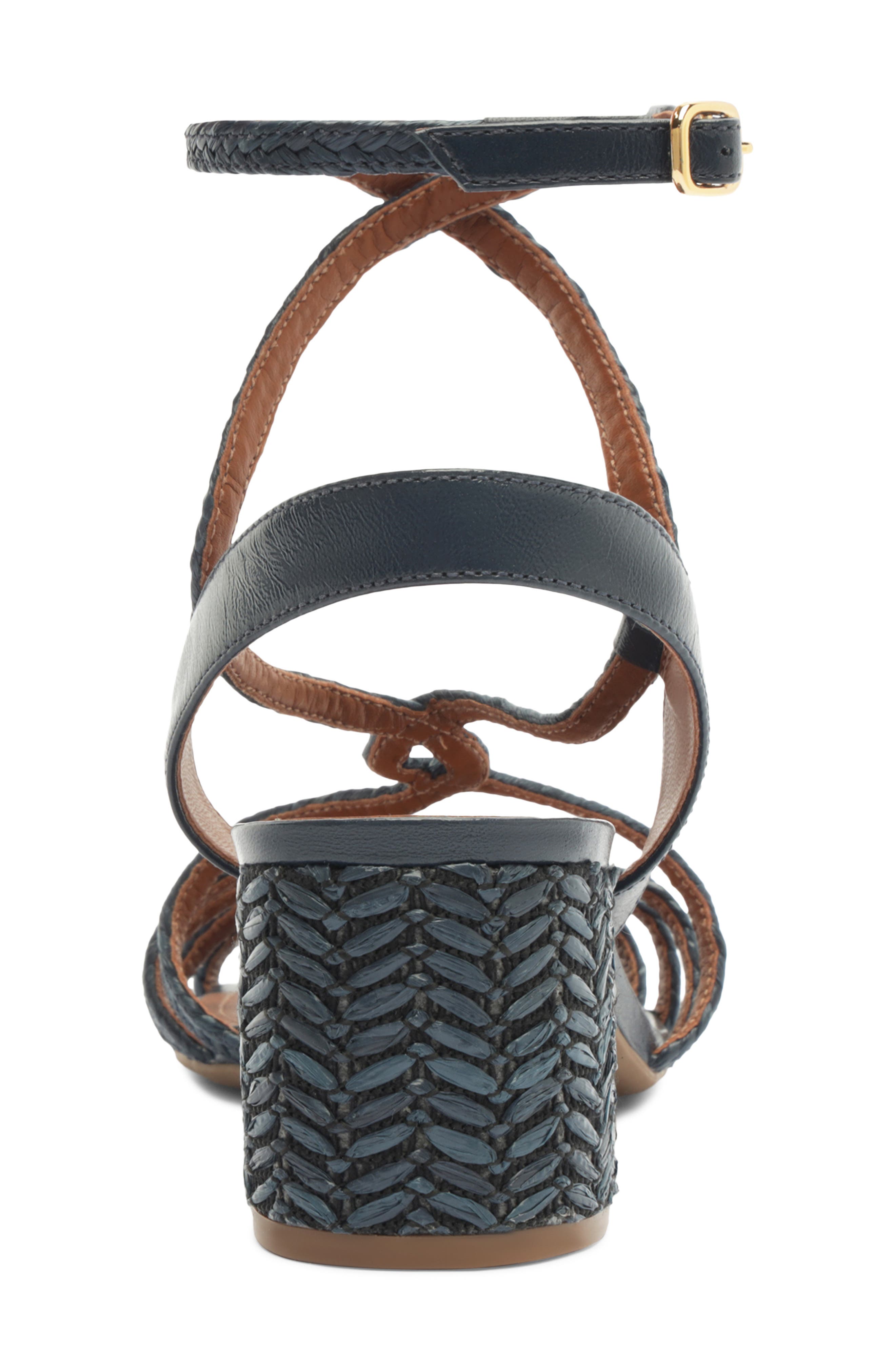 Arezzo Aria Ankle Strap Sandal, Alternate, color, Petroleo/ Navy Nautical