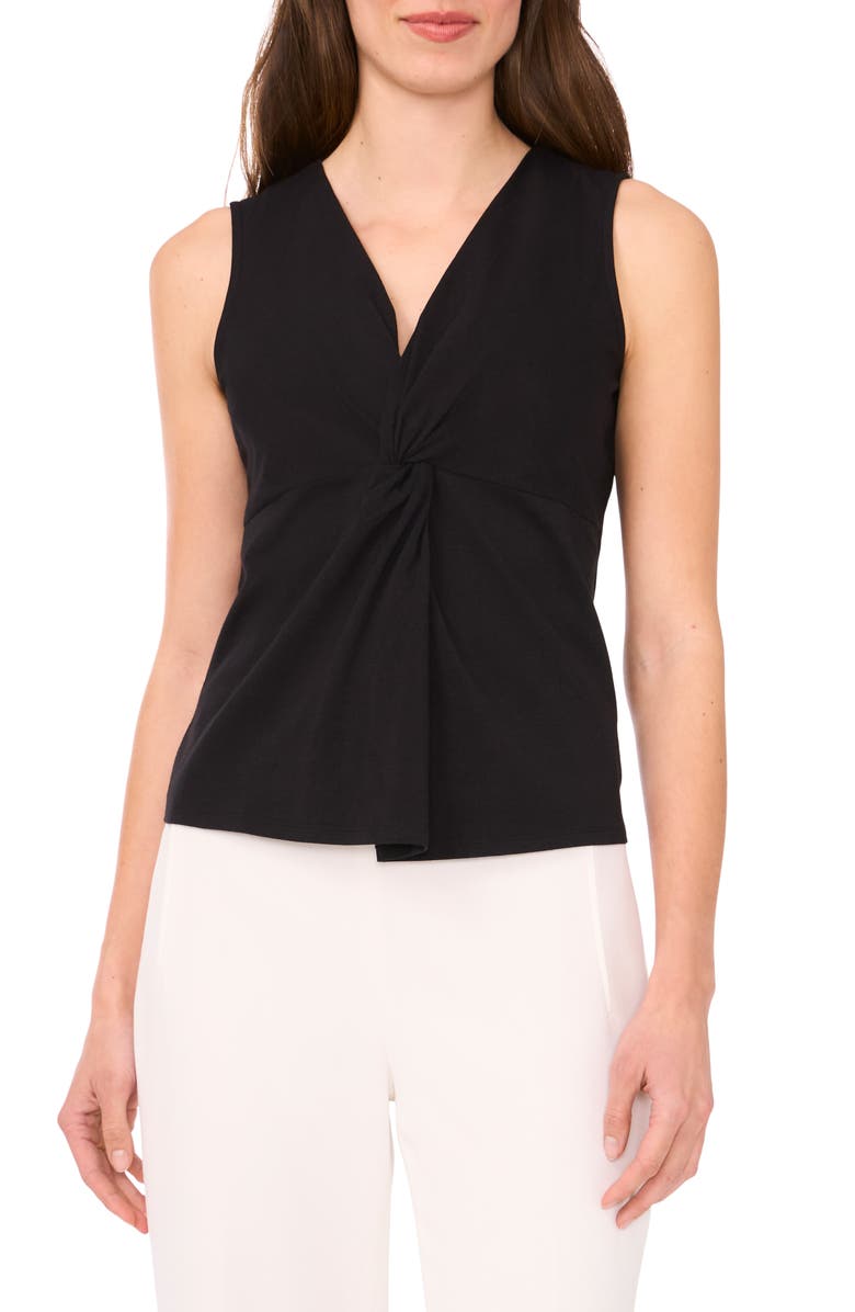 Halogen<sup>®</sup> Twist Front Sleeveless Cotton Knit Top, Main, color, 