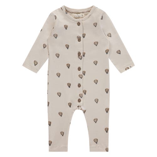 Babyface Heart Print Romper In Neutral