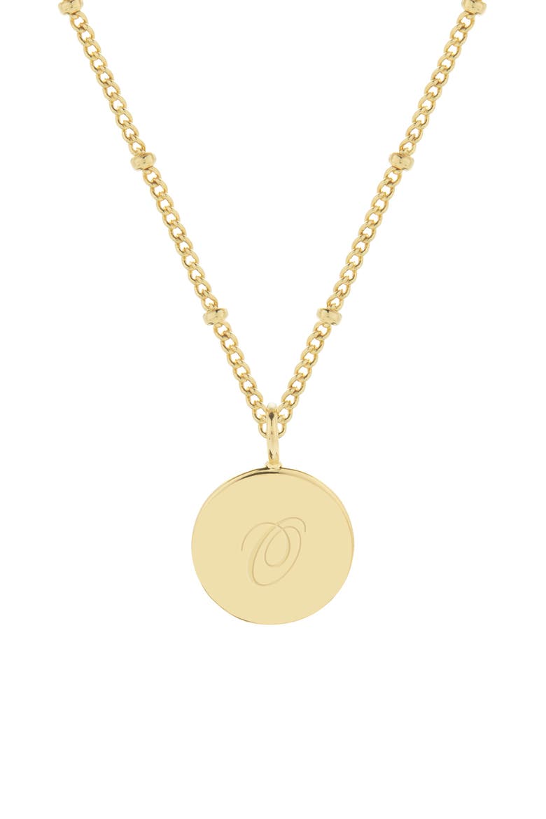 Lizzie Initial Pendant Necklace, Main, color, GOLD O