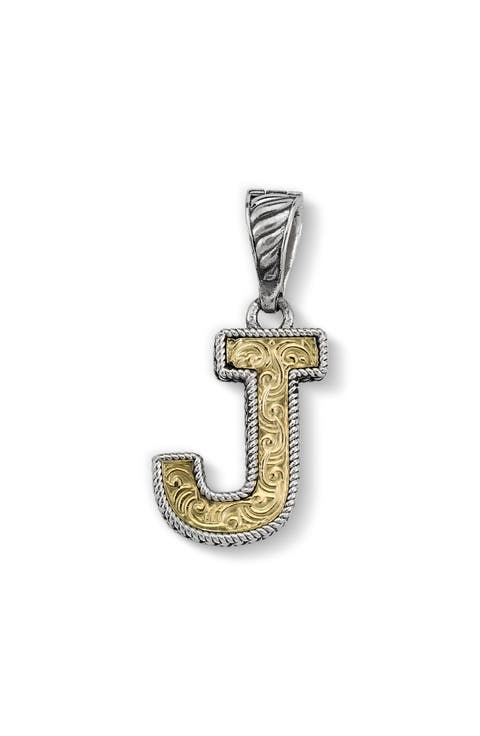 Two-Tone Initial Pendant