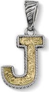 SAMUEL B. Two-Tone Initial Pendant