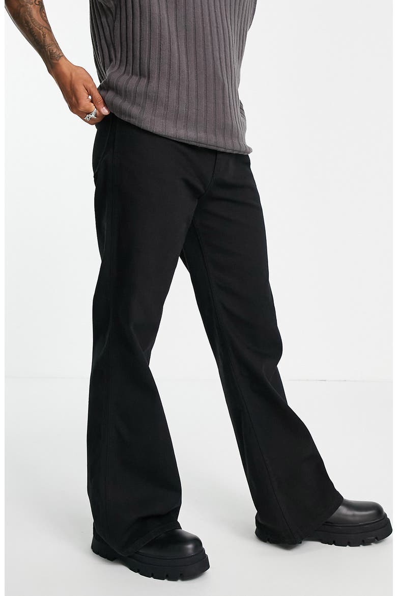 Flare Jeans, Alternate, color, BLACK