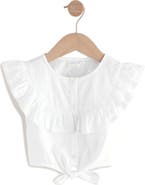 NEXT Kids' Cotton Ruffled Tie Front Top