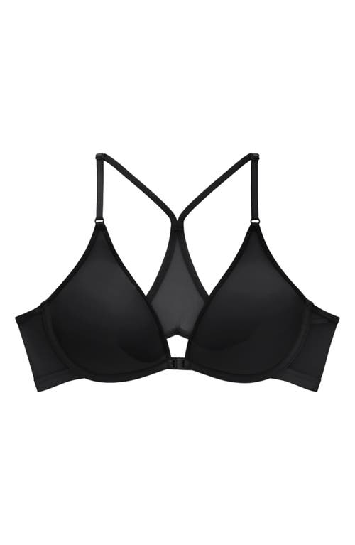 Thirdlove Bare Underwire Front Clasp Mesh Spacer Bra In Black