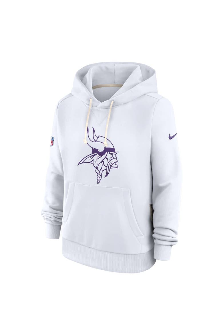 Women's Nike White Minnesota Vikings Alternate Logo Sideline Standard Issue Dri-FIT Hoodie, Alternate, color, White